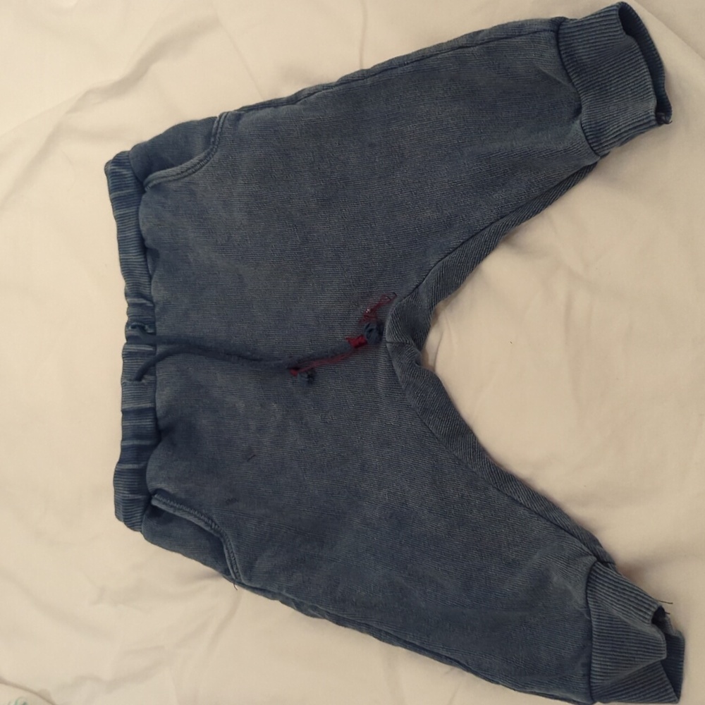Zara Baby Boy 3-6 months long blue pants drawstring